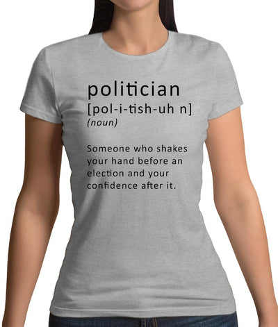 Funny Definition Politician Womens T-Shirt