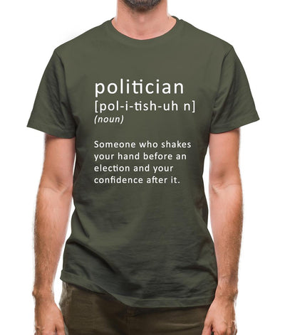 Funny Definition Politician Mens T-Shirt
