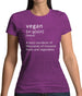 Funny Definition Vegan Womens T-Shirt