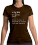 Funny Definition Vegan Womens T-Shirt