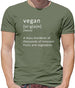 Funny Definition Vegan Mens T-Shirt