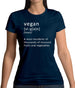 Funny Definition Vegan Womens T-Shirt