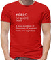 Funny Definition Vegan Mens T-Shirt