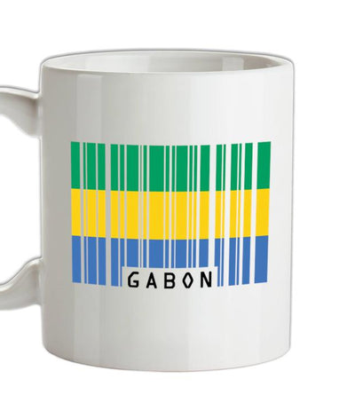 Gabon Barcode Style Flag Ceramic Mug