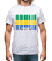 Gabon Barcode Style Flag Mens T-Shirt