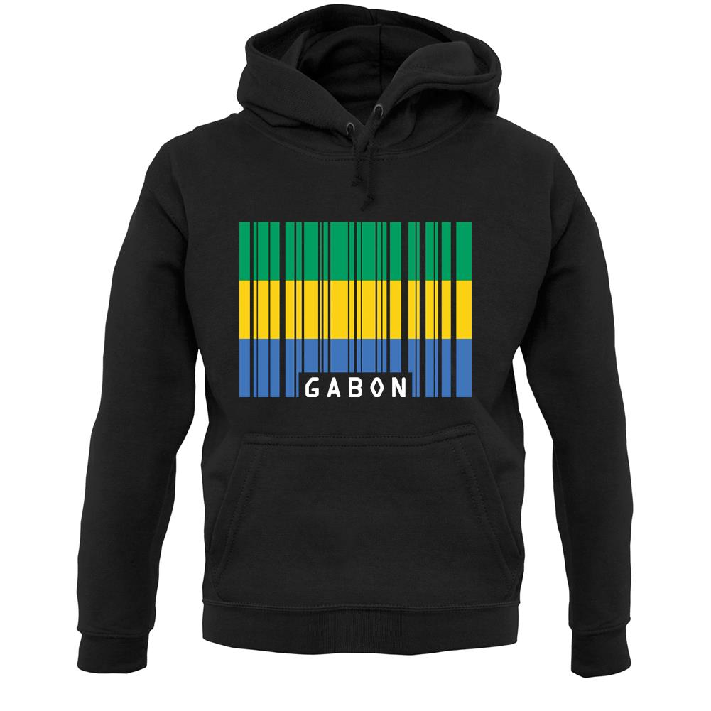 Gabon Barcode Style Flag Unisex Hoodie