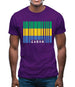 Gabon Barcode Style Flag Mens T-Shirt