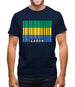 Gabon Barcode Style Flag Mens T-Shirt