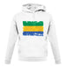 Gabon Grunge Style Flag unisex hoodie