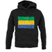 Gabon Grunge Style Flag unisex hoodie