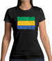 Gabon Grunge Style Flag Womens T-Shirt