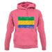 Gabon Grunge Style Flag unisex hoodie