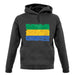 Gabon Grunge Style Flag unisex hoodie