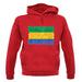 Gabon Grunge Style Flag unisex hoodie