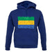 Gabon Grunge Style Flag unisex hoodie