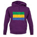 Gabon Grunge Style Flag unisex hoodie