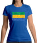 Gabon Grunge Style Flag Womens T-Shirt