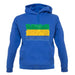 Gabon Grunge Style Flag unisex hoodie