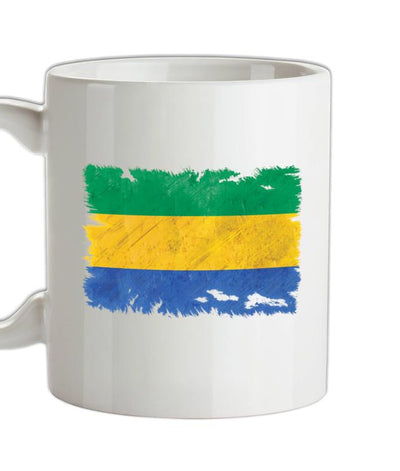 Gabon Grunge Style Flag Ceramic Mug