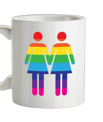 Lesbian Toilet Sign Ceramic Mug