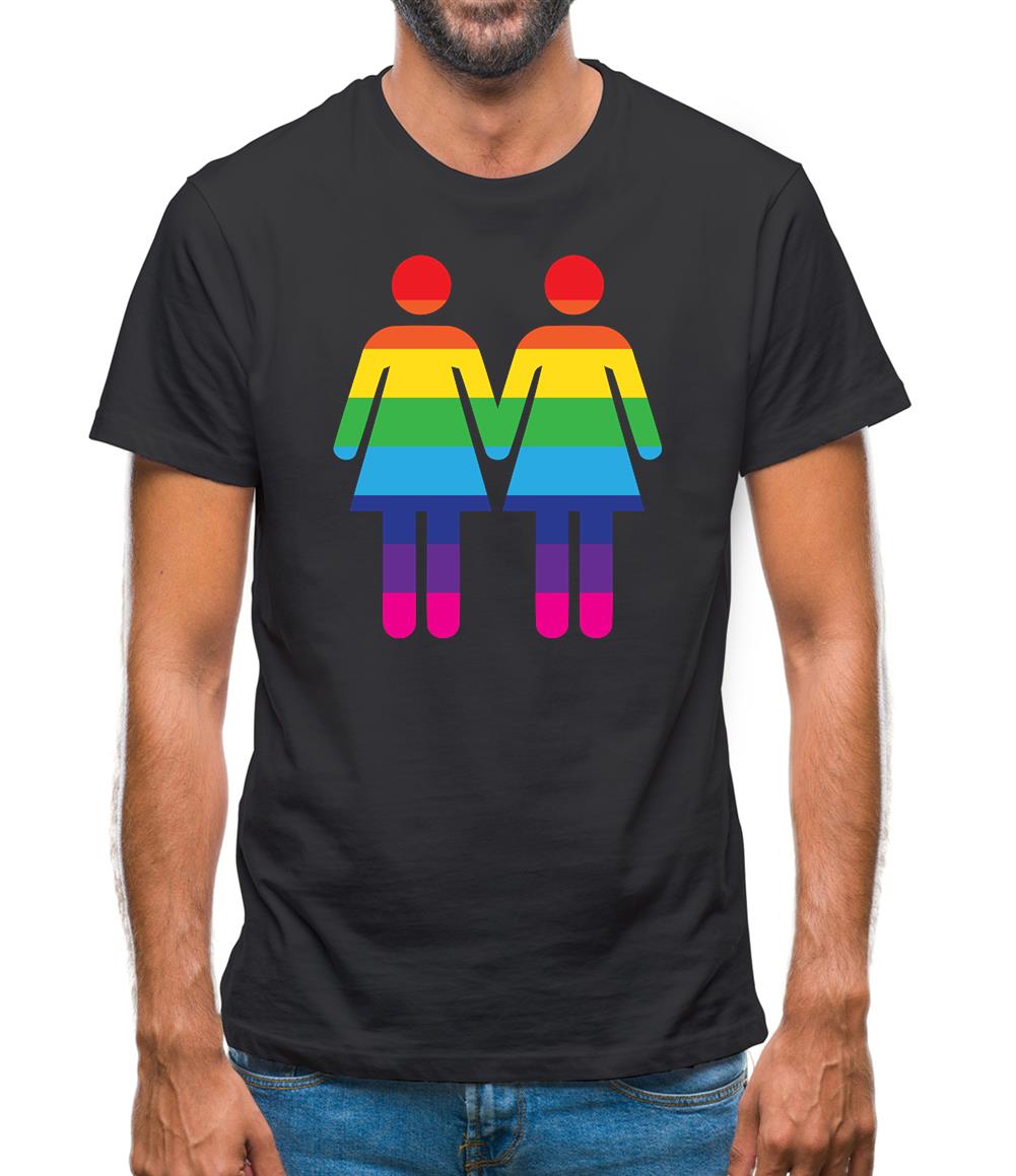 Lesbian Toilet Sign Mens T-Shirt