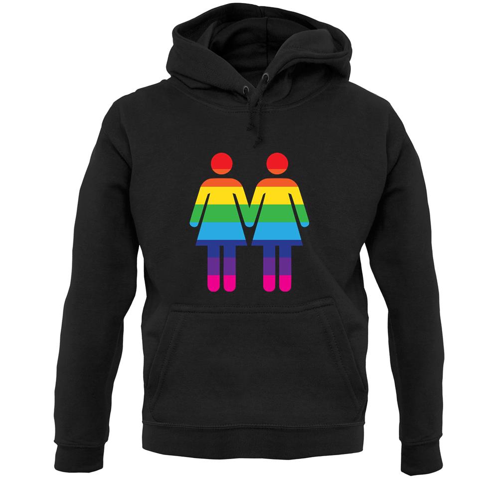 Lesbian Toilet Sign Unisex Hoodie