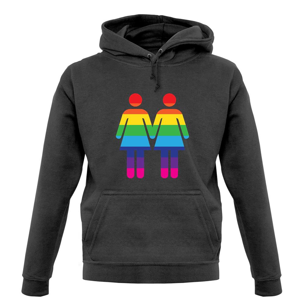 Lesbian Toilet Sign unisex hoodie