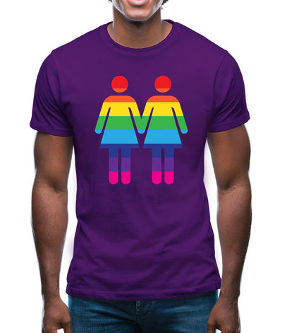 Lesbian Toilet Sign Mens T-Shirt