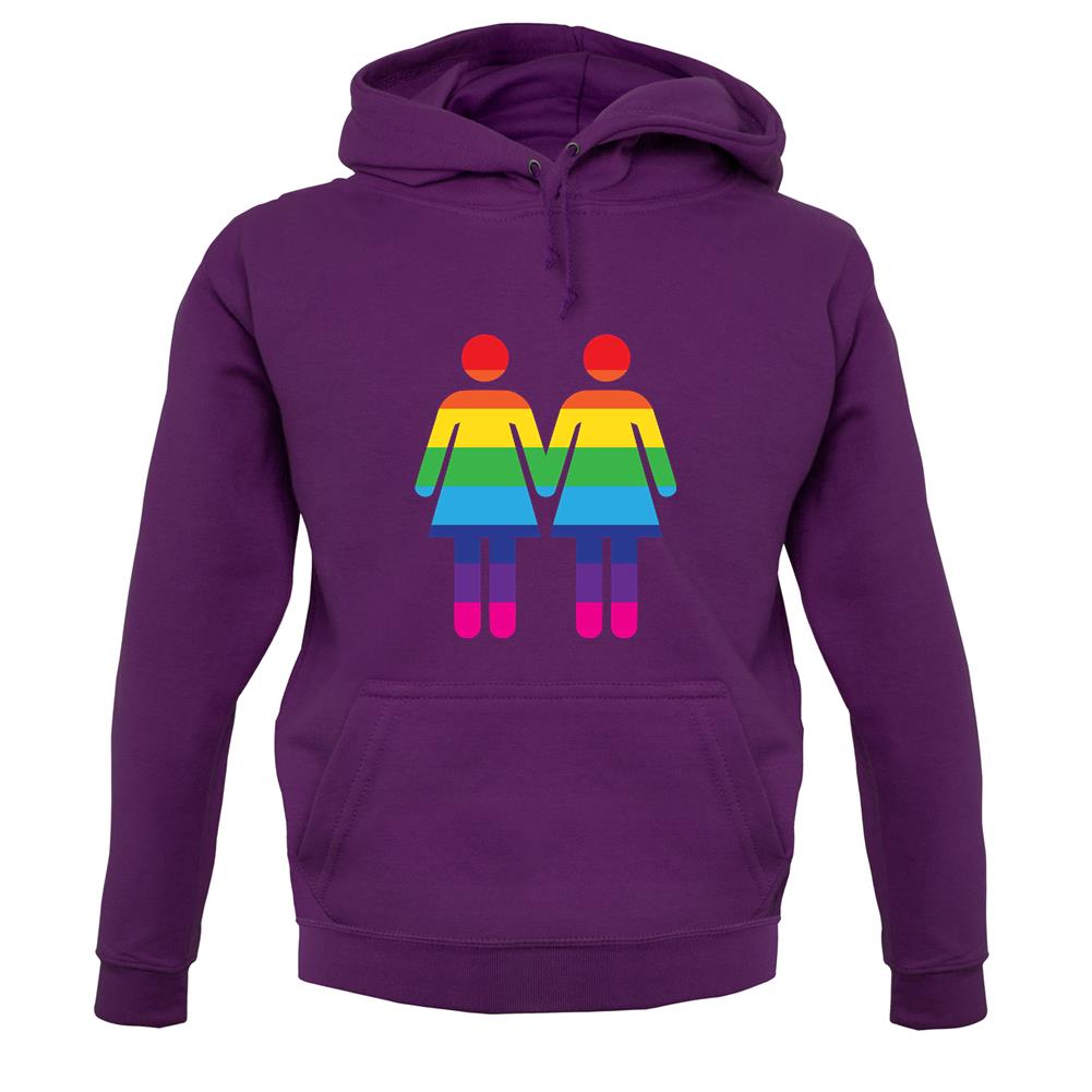 Lesbian Toilet Sign unisex hoodie