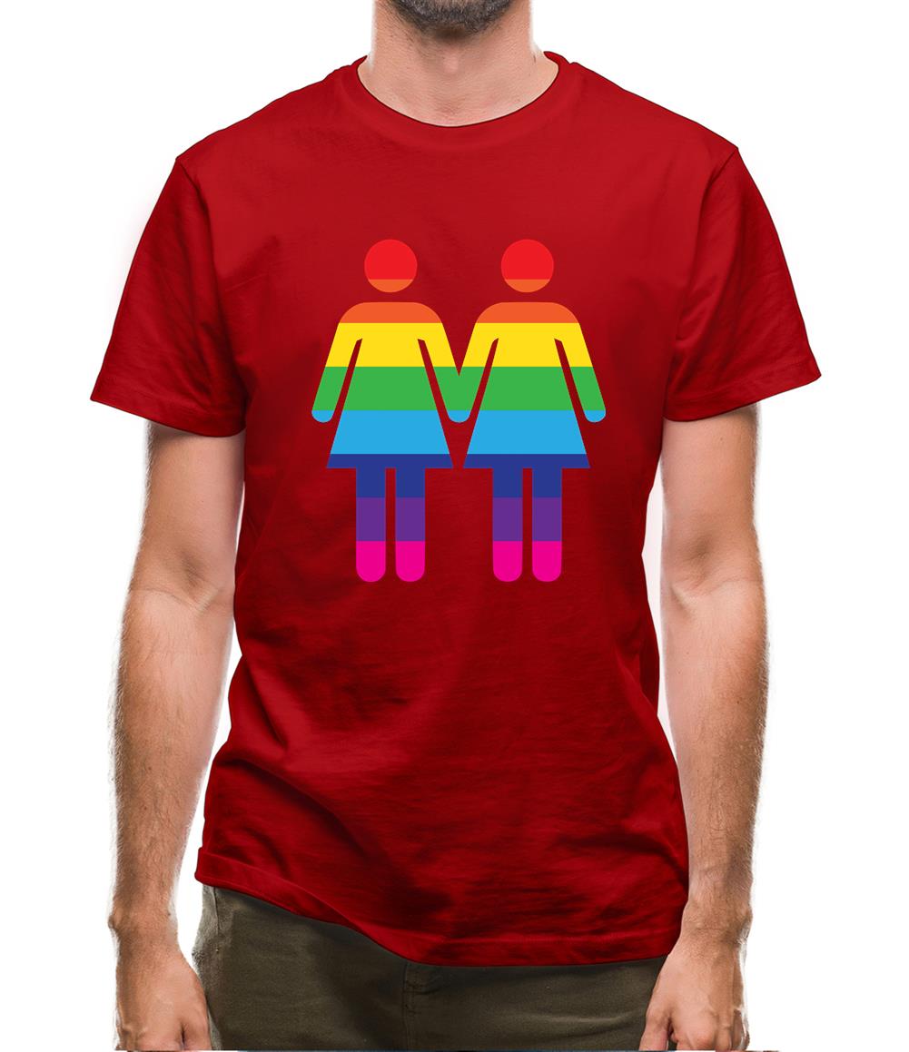 Lesbian Toilet Sign Mens T-Shirt