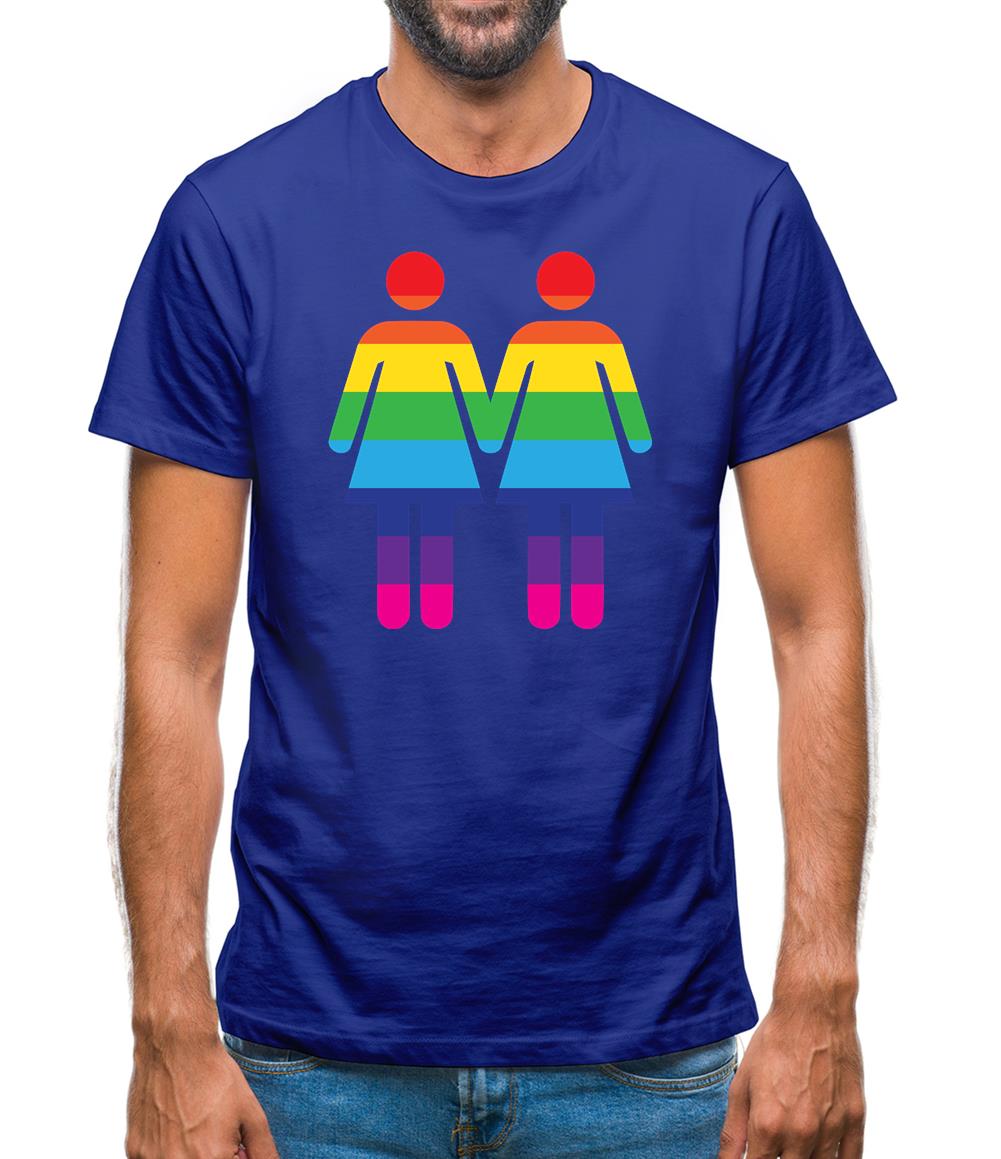 Lesbian Toilet Sign Mens T-Shirt