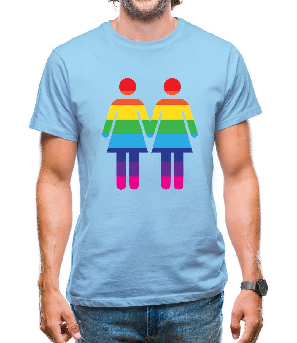 Lesbian Toilet Sign Mens T-Shirt