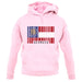 Georgia Barcode Style Flag unisex hoodie