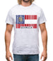 Georgia Barcode Style Flag Mens T-Shirt