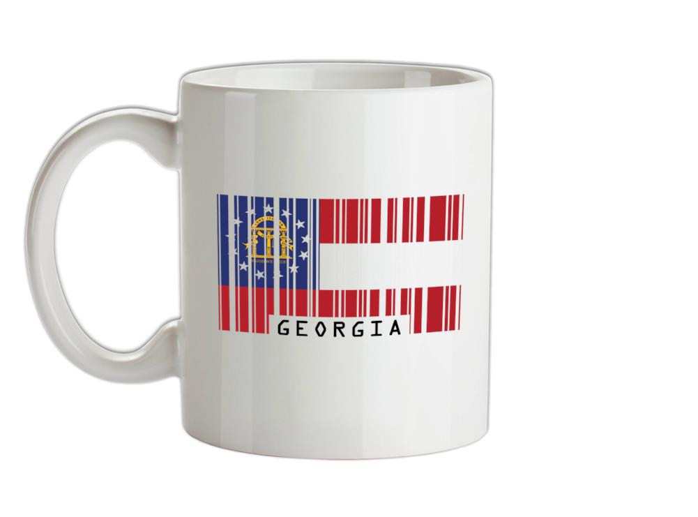 Georgia Barcode Style Flag Ceramic Mug
