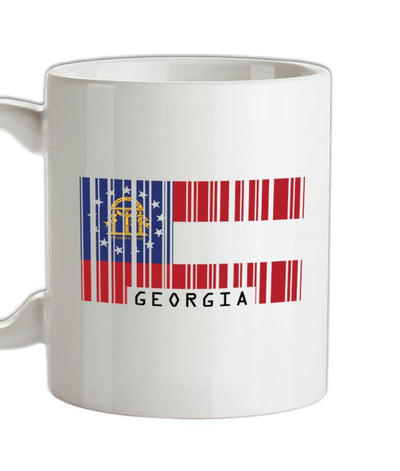 Georgia Barcode Style Flag Ceramic Mug
