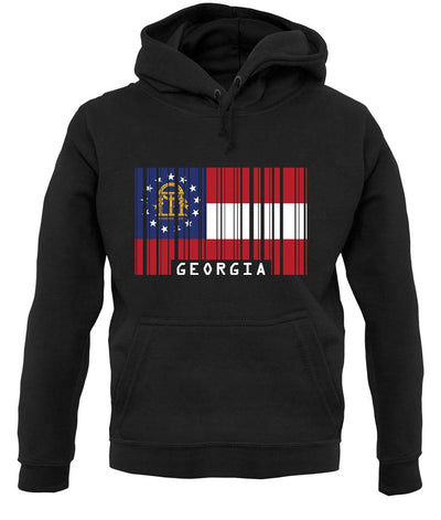 Georgia Barcode Style Flag unisex hoodie