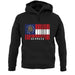 Georgia Barcode Style Flag unisex hoodie