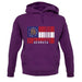 Georgia Barcode Style Flag unisex hoodie