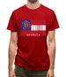 Georgia Barcode Style Flag Mens T-Shirt