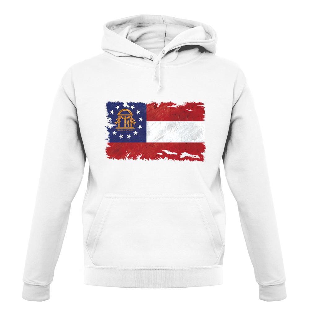 Georgia Grunge Style Flag unisex hoodie