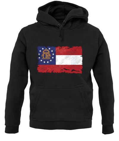 Georgia Grunge Style Flag unisex hoodie