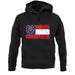 Georgia Grunge Style Flag unisex hoodie