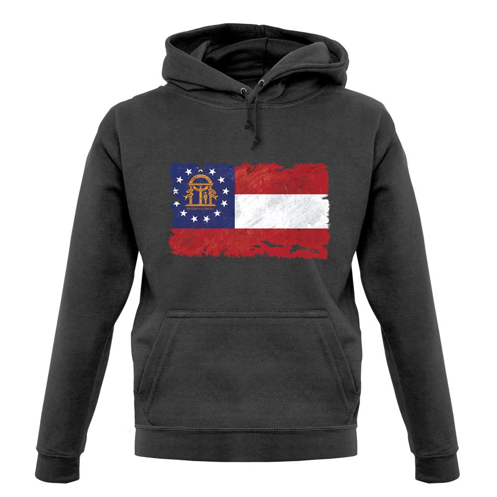 Georgia Grunge Style Flag unisex hoodie