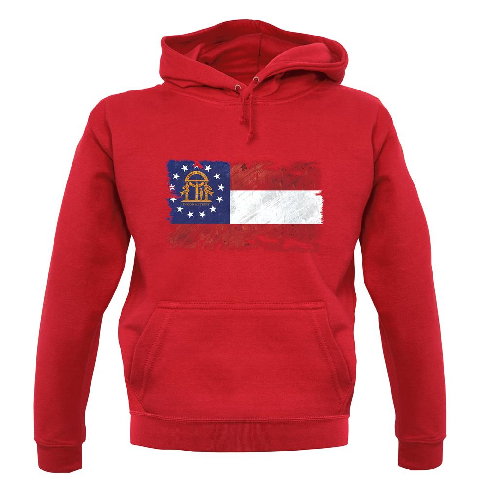 Georgia Grunge Style Flag unisex hoodie
