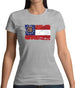 Georgia Grunge Style Flag Womens T-Shirt