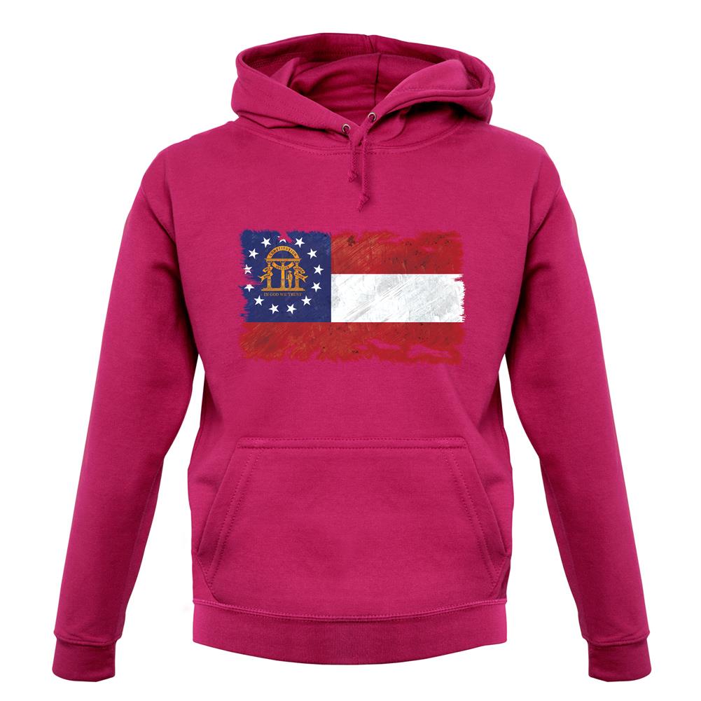 Georgia Grunge Style Flag unisex hoodie