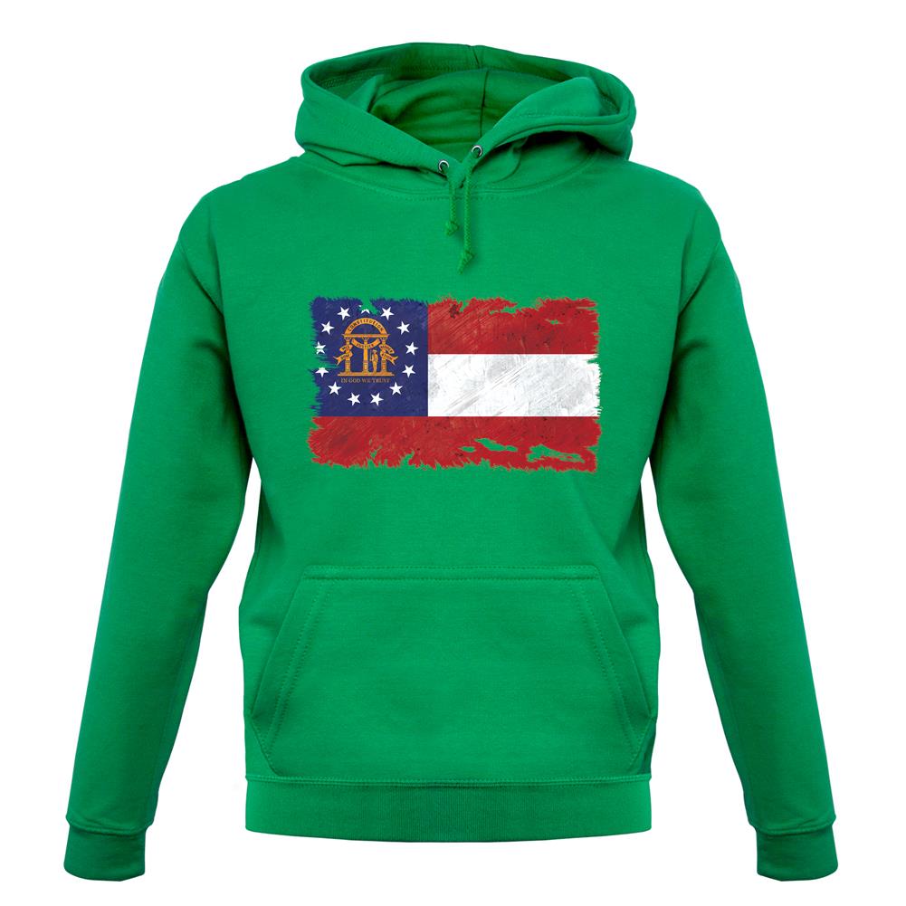 Georgia Grunge Style Flag unisex hoodie