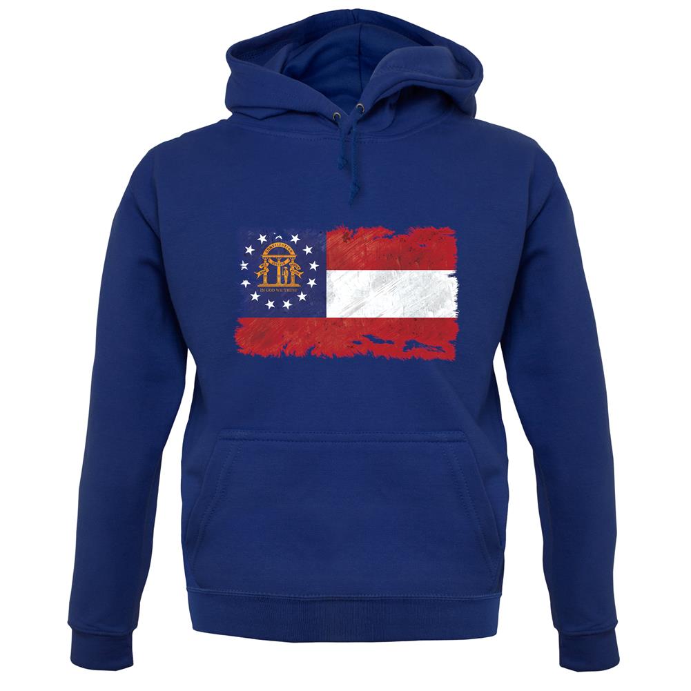 Georgia Grunge Style Flag unisex hoodie
