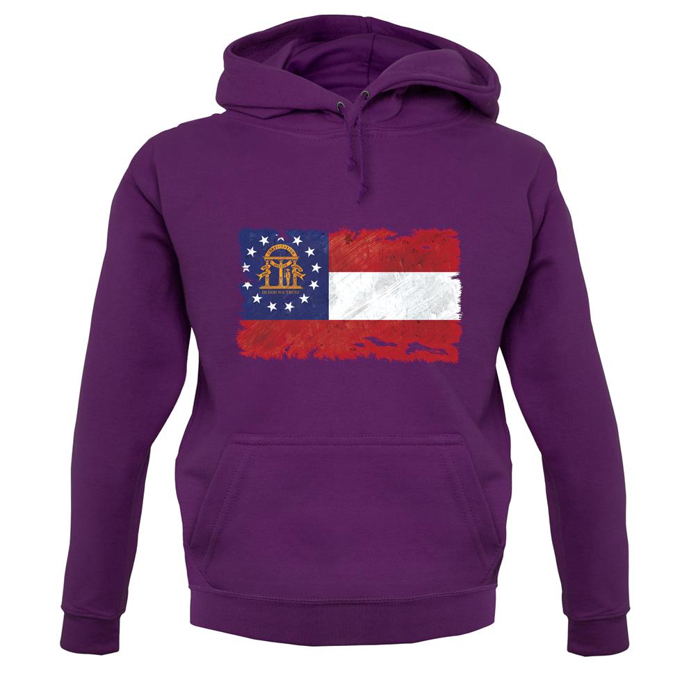 Georgia Grunge Style Flag unisex hoodie